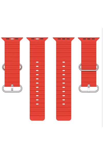 D&K WONDER D&K Ocean silicone strap, for Apple Watch Ultra/8/7/6/5/4/3, Display 49/45/44/42 mm, Red