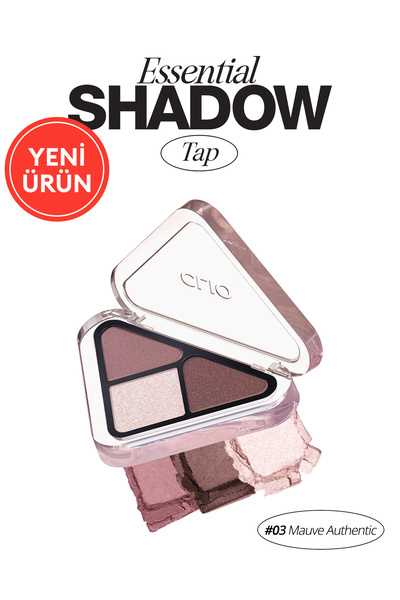 CLIO Mini Eyeshadow Palette Containing 3 Colors, Matte and Shimmer Finish Essential Shadow Tap 03 Mauve Authentic