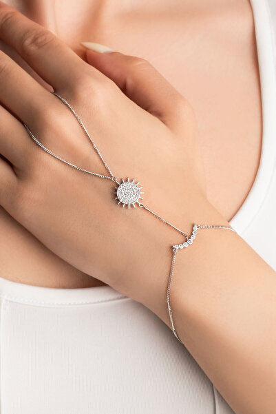 So CHIC... Mihrimah 18 Ayar Beyaz Altın Kaplama 21 Cm Gümüş Şahmeran