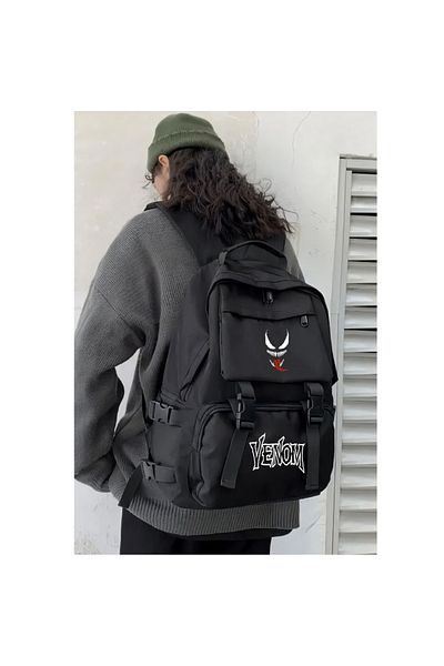 Touz Moda Σχολική τσάντα πλάτης Venom Design Printed Palaska