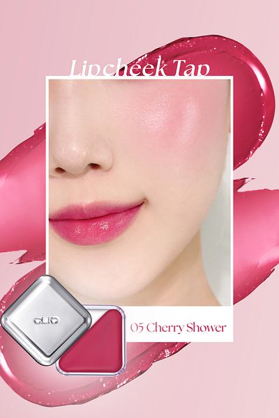 CLIO Lip and Cheek Coloring Balm Essential Lipcheek Tap (05 Cherry Shower)