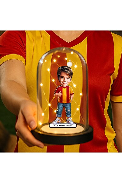 MK Sanart Kişiye Özel Taraftar Karikatür Fanus | Işıklı Biblo Hediye | Takım ...