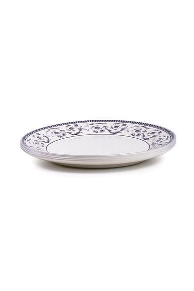 Claytan Callista 10.5 inch Ceramic Dinner Plate (Purple & White, Set Of 4)
