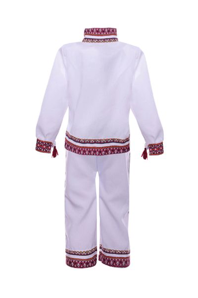 OEM Boys' folk costume, 2 pieces, white blouse and trousers, 5-6 years