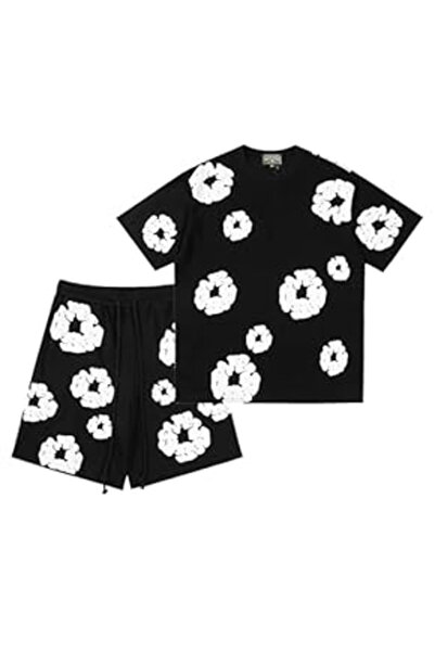 valeriae Valirae Denim Oversize Asphalt Spotted T-Shirt Takim