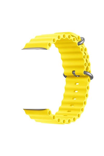 D&K WONDER D&K Ocean silicone strap, for Apple Watch Ultra/8/7/6/5/4/3, Display 49/45/44/42 mm, Yellow