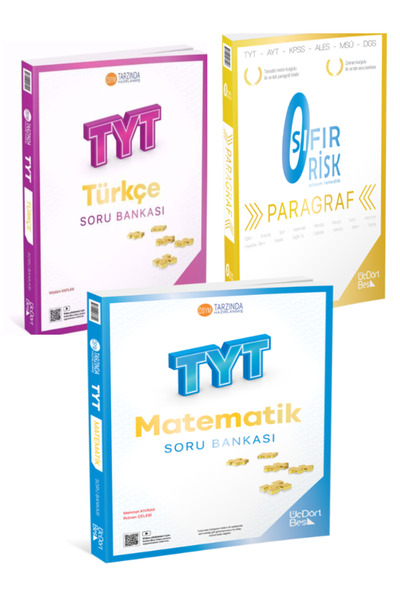 Üç Dört Beş Yayıncılık TYT MATEMATİK+TÜRKÇE+PARAGRAF SIFIR RİSK