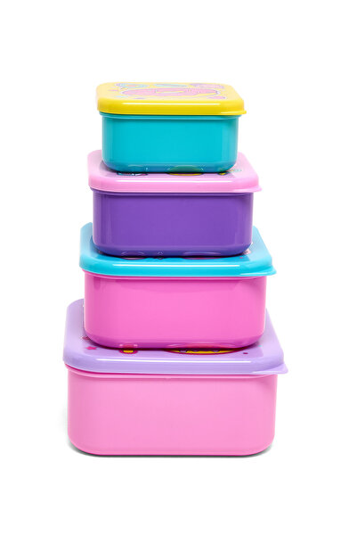 R&B صندوق وجبات خفيفة للبنات مكون من 4 قطع