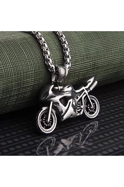 FG KONNİCHİWA 100% Steel Necklace Gothic Scandinavian Cross Viking Style Gothic Necklace Stainless Colorfast