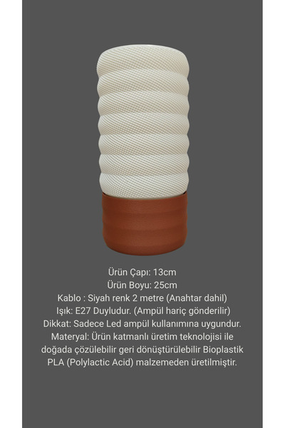 decory Agatha Cream Color Base Ecru Color Body Design Lampshade, Pinterest Style Lampshade (Bioplastic) E27