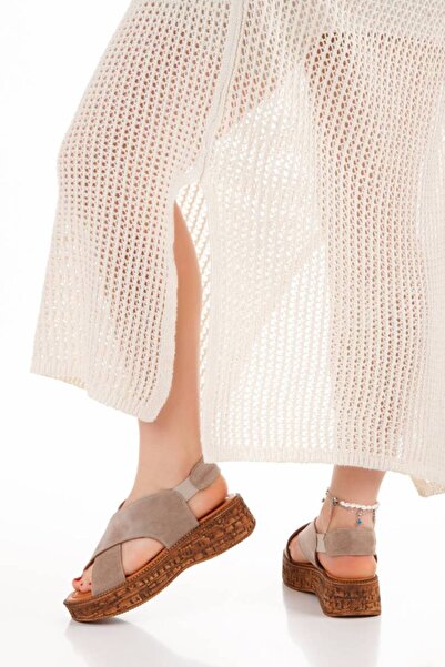 inyola Women's Genuine Leather Elastic Sandals 6313