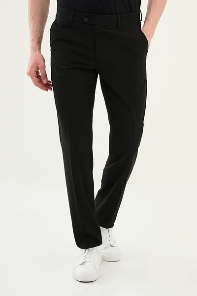 Mcr Straight Slim Fit Classic Men's Trousers Black - 38320.25Y