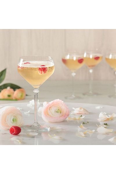 Secret de Gourmet Set of 4 champagne glasses, Strie, 320 ml