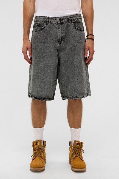 VAMOSCLO Oversize Bermuda Denim Shorts Gray