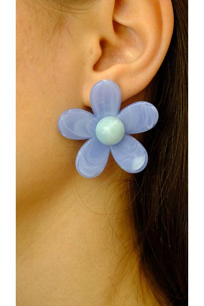 Jerie Colorful Acrylic Flower Earrings