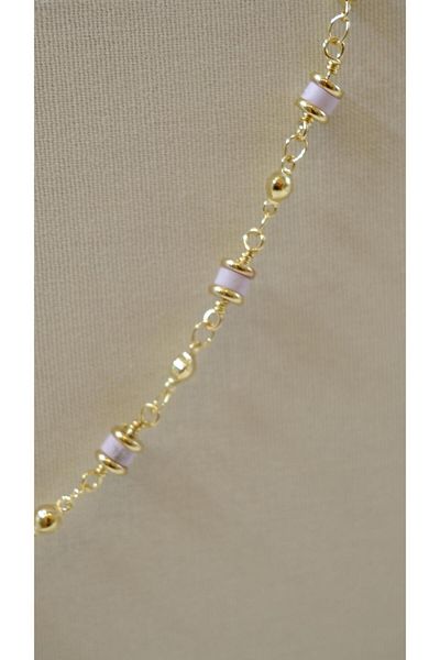 Jerie Gold Colored Topcuk Detail Anklet