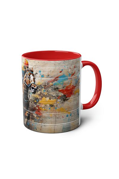 DUBLEMETRE Jockey Themed Printed Mug