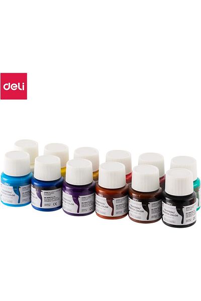 Deli Tempera Poster Gouache 12 Colors 25ml (EC14-12)