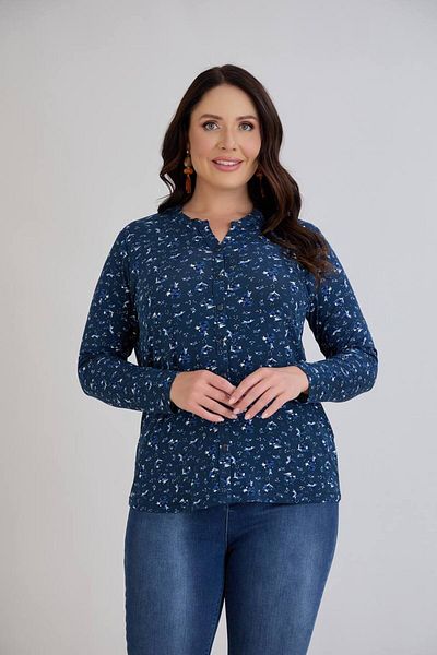 wearon tekstil Women Viscos Fabric Mother Large Size Shirt Combed