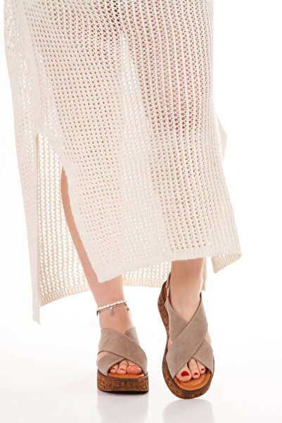 inyola Women's Genuine Leather Elastic Sandals 6313