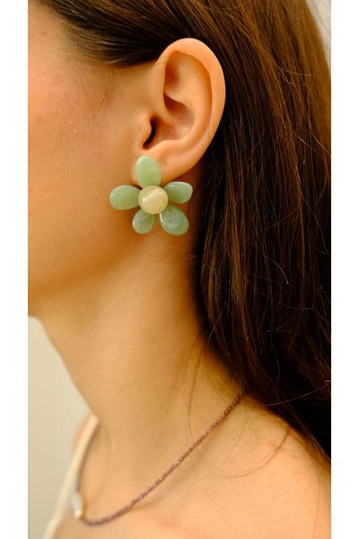 Jerie Colorful Acrylic Flower Earrings