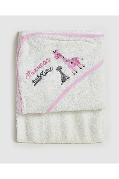 R&B Ecru TOWEL 0-6M