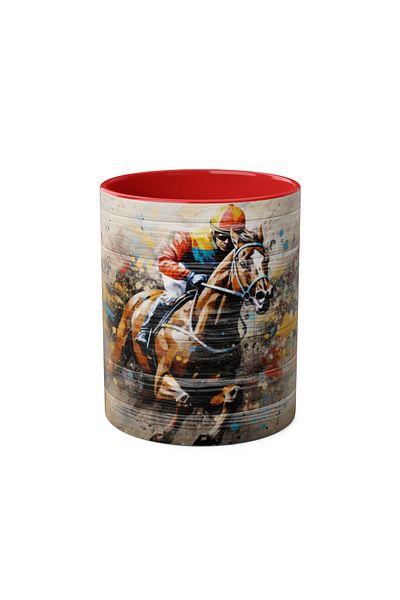 DUBLEMETRE Jockey Themed Printed Mug