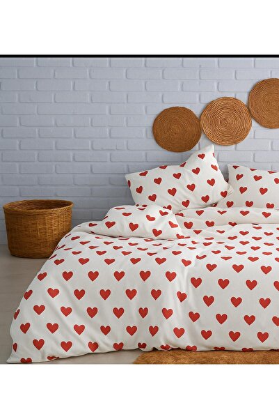 Sheri Home Yeni 100% Yıkanmış Pamuk Çift Kişilik Nevresim (YORGAN KILIFI) Jlo...