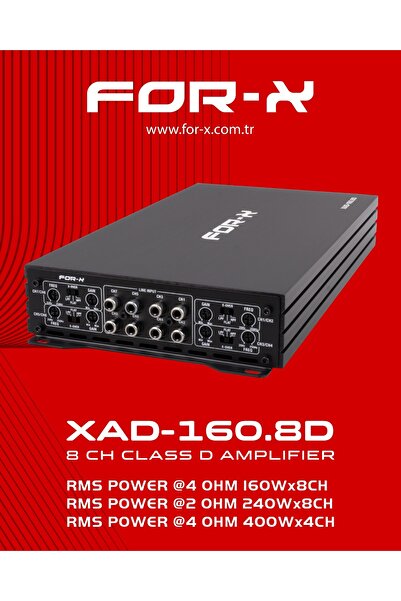 For-X XAD-160.8D 8 KANAL PRO OTO AMFİ