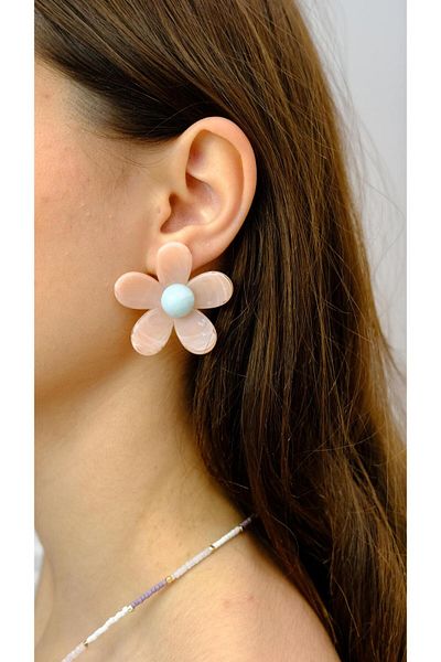 Jerie Colorful Acrylic Flower Earrings