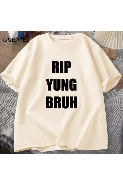 Tarzsokak Αναμνηστικό Μπλουζάκι RIP YUNG BRUH T Shirt Lil Tracy Meme Peep, Ασ...