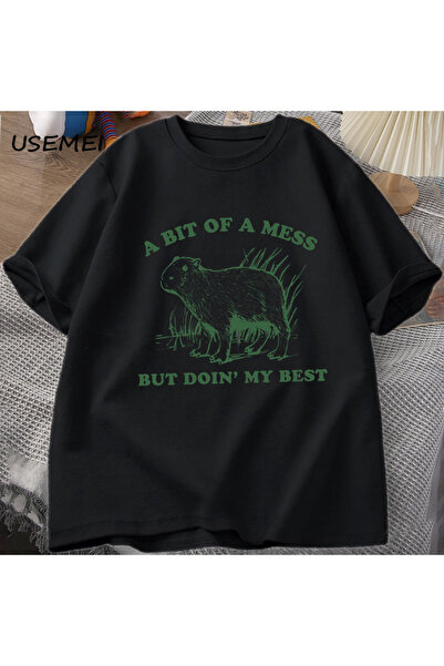 Tarzsokak Tricou pentru bărbați One Mess But The Best Capybara Tricou vintage...