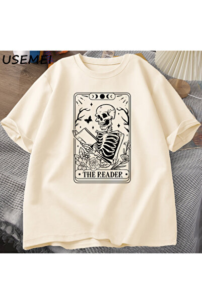 Tarzsokak Tricou pentru cititori de cărți de tarot Tricou cu schelet care cit...