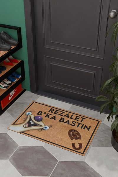 Charmbi Ice Age Slavery B*Ka Bastin Decorative Multi-Purpose Interior and Exterior Door Mat