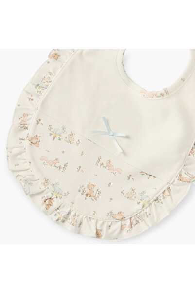 giggles Printed Bib with Button Closure