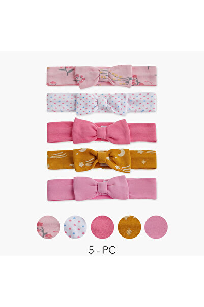 Juniors عصابة رأس بتفاصيل فيونكة - مجموعة من 5 قطع