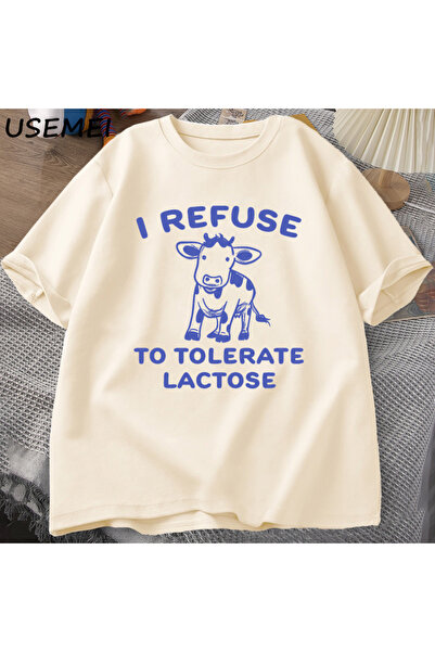 Tarzsokak Tricou I Refuse to be tolerant la lactoză pentru bărbați, amuzant, ...