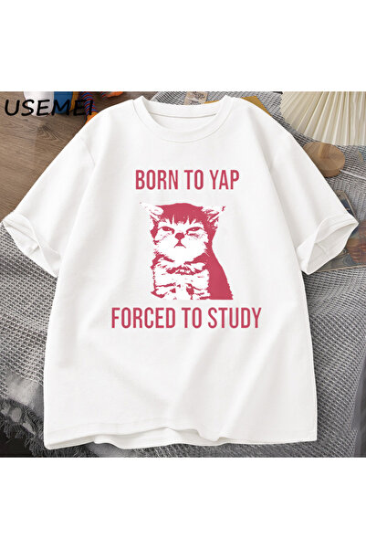 Tarzsokak To Do Born To Work Forced Funny mačka Meme T-shirt Retro Vintage St...