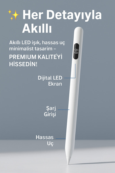 emybox Universal Dokunmatik Tablet Telefon İpad Yazı Çizim Kalemi Şarjlı Doku...