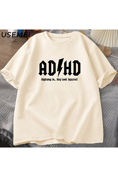 Tarzsokak ADHD Highway Hey Look Squirrel Tricou Bărbați Femei Rocker Rock and...