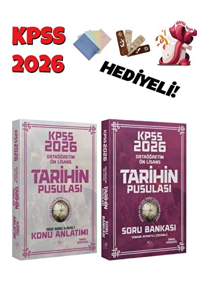 CBA Akademi 2026 KPSS Lise Ön Lisans Tarihin Pusulası Konu + Soru Bankası Set...