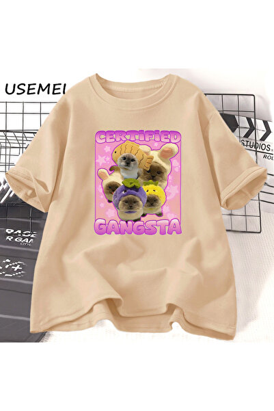 Tarzsokak Πιστοποιημένο μπλουζάκι Gangsta Funny Cat Meme για άνδρες Γυναικεία...