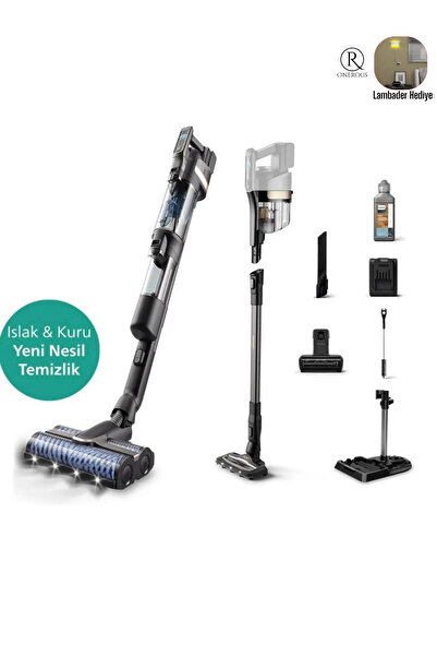 Philips Aqua Trio 9000 Serisi Islak&Kuru Dikey Süpürge, Tek Süpürge 3 İşlem, LED Işıklı Başlık (XW9463/11)