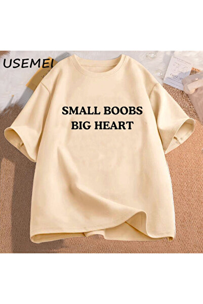 Tarzsokak Tricou cu inimă mare și sâni mici, cu mesaj amuzant, tricou cu glum...