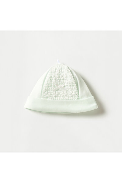 giggles Bow Accent Beanie Cap with Knot Detail