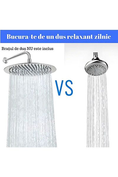 cribeau Round shower head, ultra slim, rain model, diameter 25 cm, Cribeau, made of stainless steel