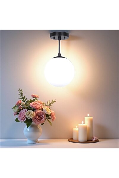 luminza tasarım Mini Modern Spor ESKİTME Beyaz Camlı Plofonyer Hol - Mutfak T...