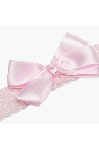 giggles Bow Applique Lace Headband