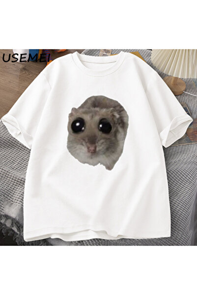 Tarzsokak Tricou Sad Hamster, amuzant, drăguț, pisică, hamster, meme, tricou ...
