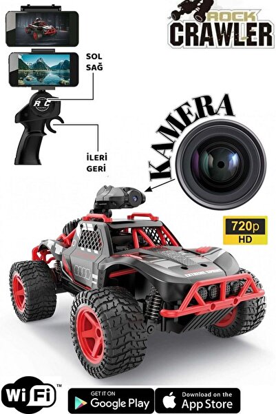 Genel Markalar Wifi HD Kameralı Sarjlı Uzaktan KumandalıOff Road Extreme Sports Oyuncak Araba Rock Crawler